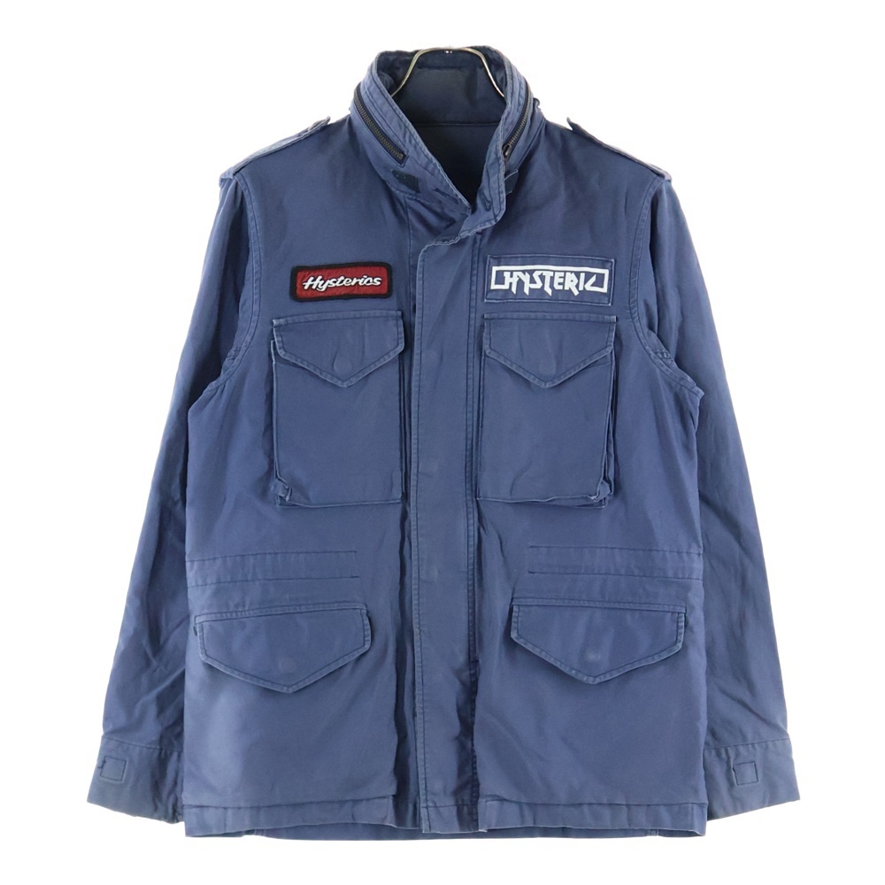 HYSTERIC GLAMOUR ヒステリックグラマー ロゴワッペン ミリタリー M-65 フィールドジャケット ネイビー 2AB-4380拍卖