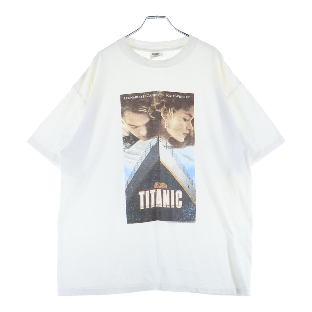 VINTAGE ヴィンテージ 90s TITANIC MOVIE TEE タイタニック Tシャツ 半袖カットソー ホワイト拍卖