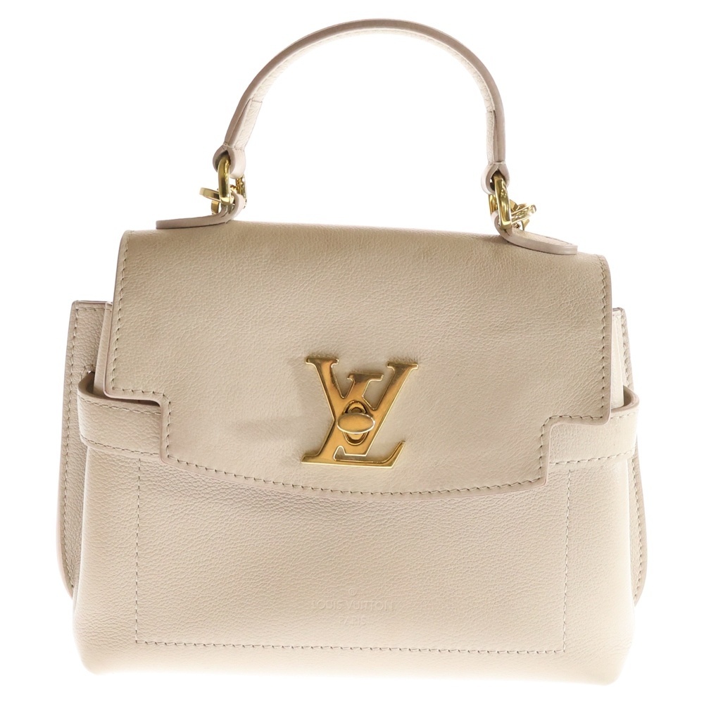 ルイヴィトン ロックミー エヴァー MINI ロゴプレート レザー ターンロック 2WAY ハンド チェーンショルダーバッグ ゴールド金具 M21052拍卖