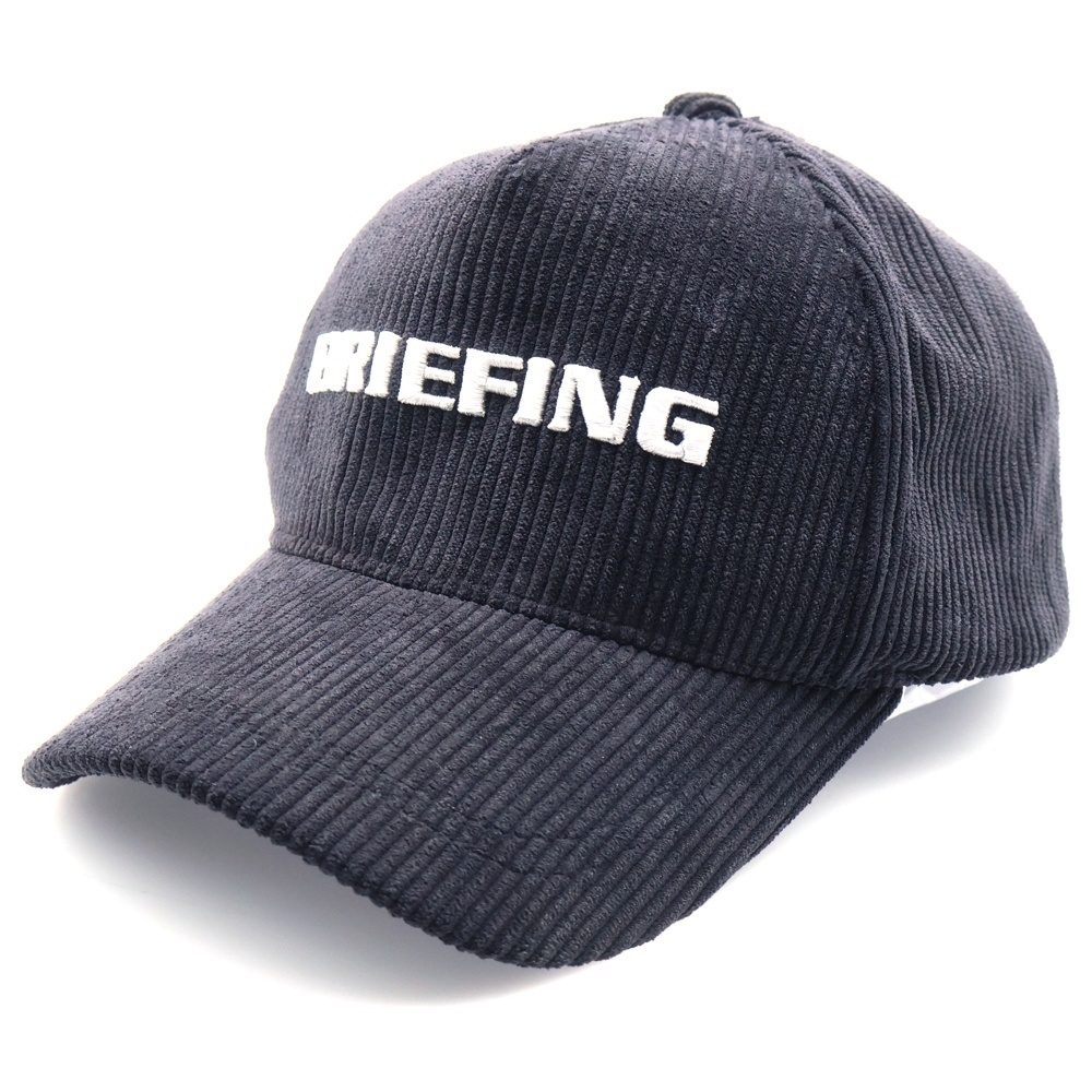 BRIEFING ブリーフィング ロゴ コーデュロイ キャップ 帽子 ブラック BRG223M89拍卖
