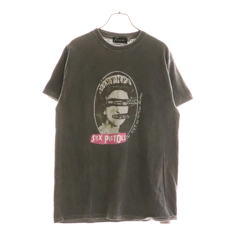 GOOD ROCK SPEED グッド ロック スピード GOD SAVE THE QUEEN ゴッド セイブ ザ クイーン プリント半袖Tシャツ グレー拍卖