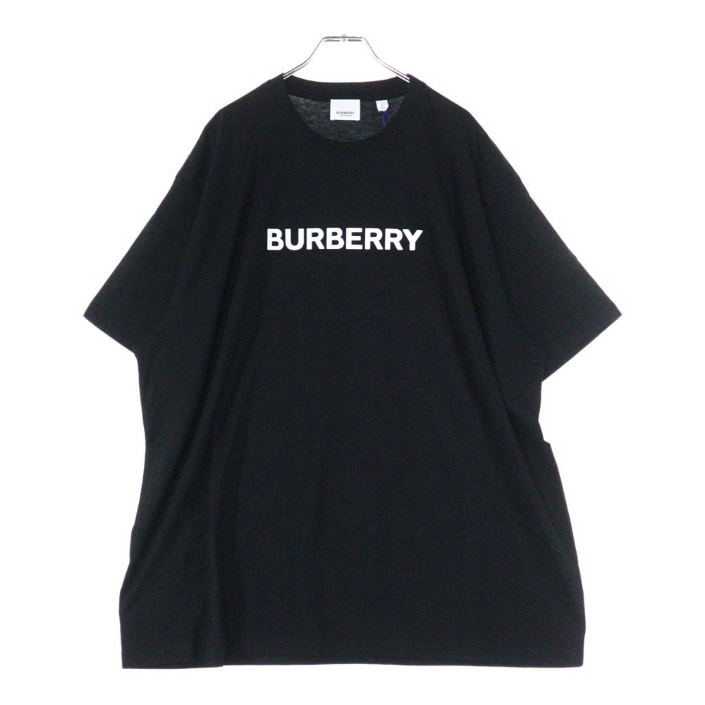 BURBERRY バーバリー HARRISTON ロゴクルーネック 半袖カットソー Tシャツ ブラック拍卖