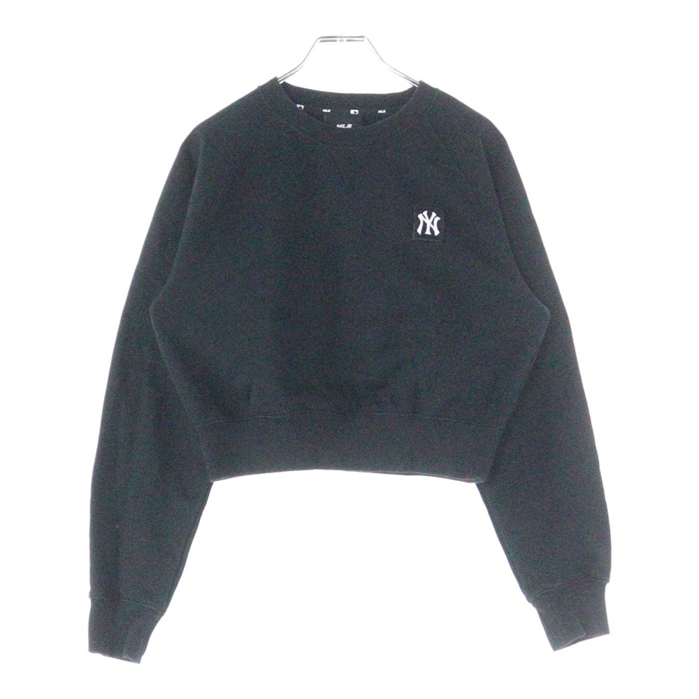 MLB エムエルビー NEW YORK YANKEES ニューヨークヤンキース クロップド スウェット トレーナー ブラック レディース拍卖