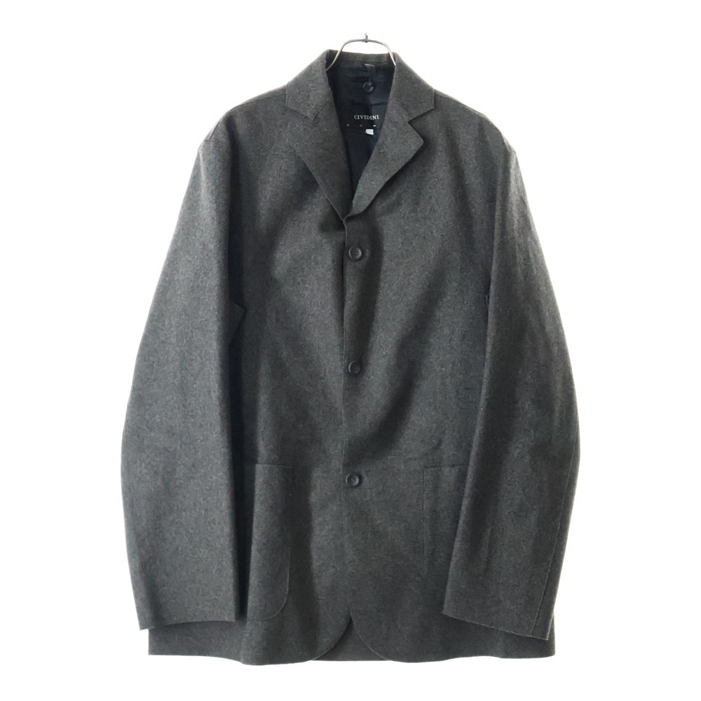 NO BRAND ノーブランド CIVIDINI 3B ウール コート ジャケット チャコール拍卖