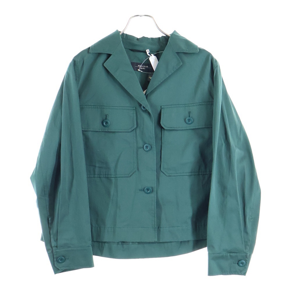 ウィークエンド マックスマーラ ダブルポケット フロントボタン ワークシャツ ジャケット グリーン レディース 50410611-002拍卖