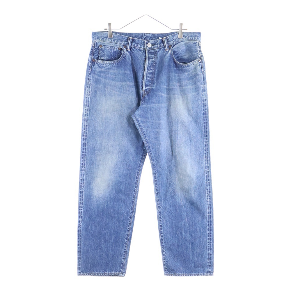 A.PRESSE アプレッセ Washed Denim Pants E BLEACH ウォッシュ加工 ストレート デニムパンツ インディゴ AP-4004拍卖