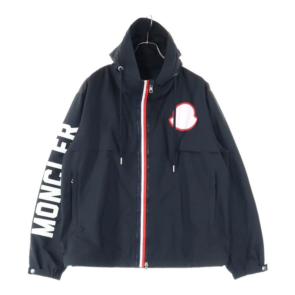 MONCLER モンクレール 19SS MONTREAL ラバーロゴ ナイロンジップアップパーカー ブラック E10914109105拍卖