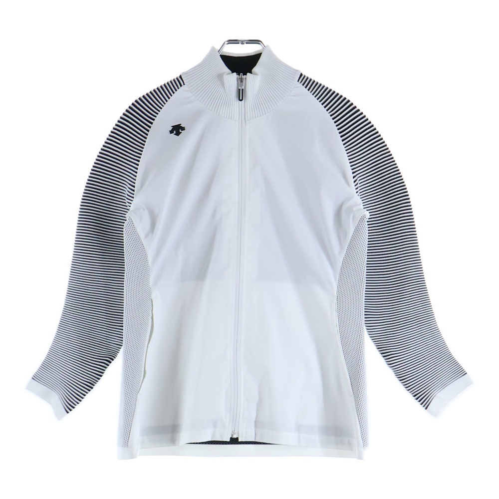 DESCENTE デサント デサントゴルフ 長袖ジャケット ナイロン ホワイト×ブラック拍卖