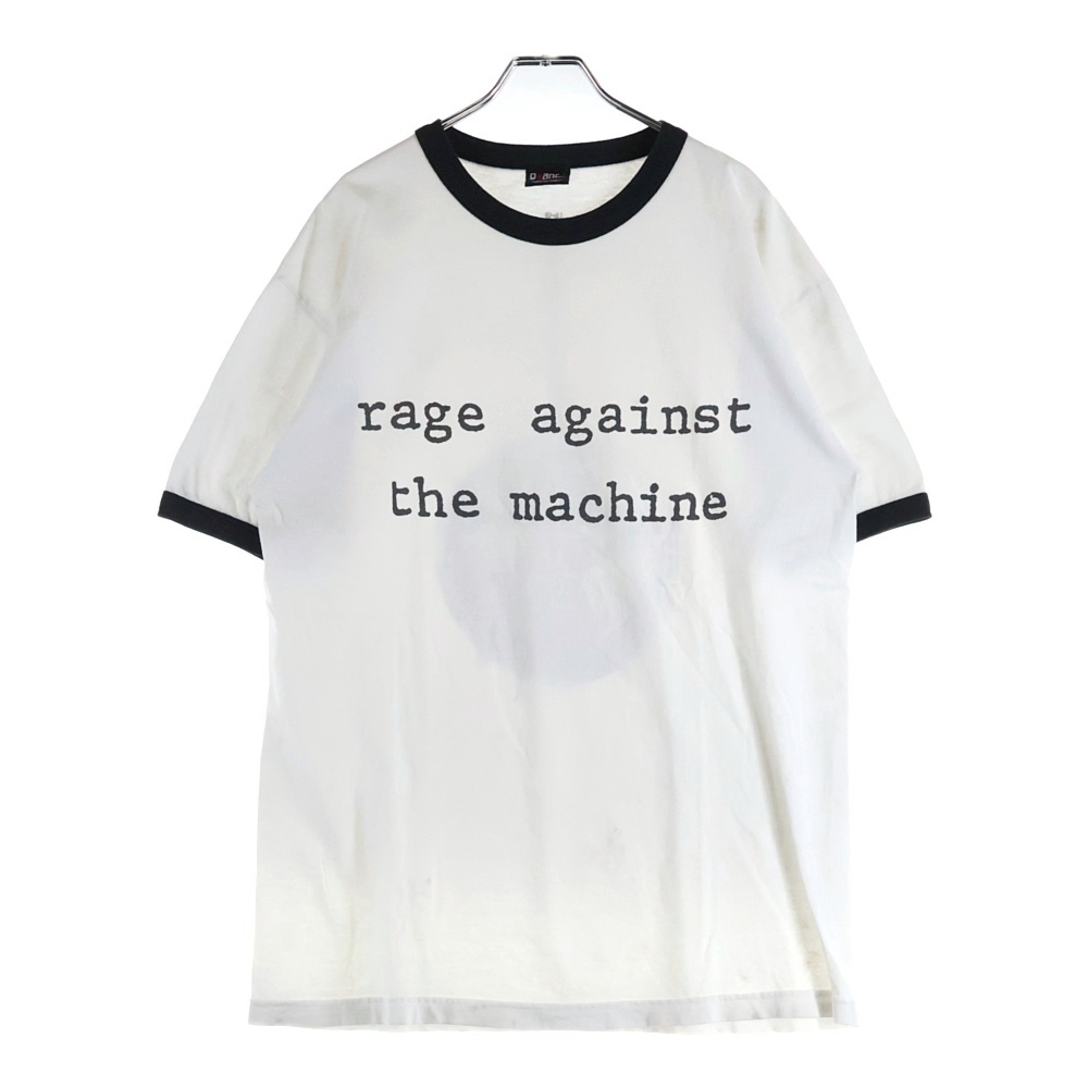 ヴィンテージ 90s レイジ アゲインスト ザ マシーン レッキングボール リンガー Tシャツ 半袖カットソーホワイト拍卖