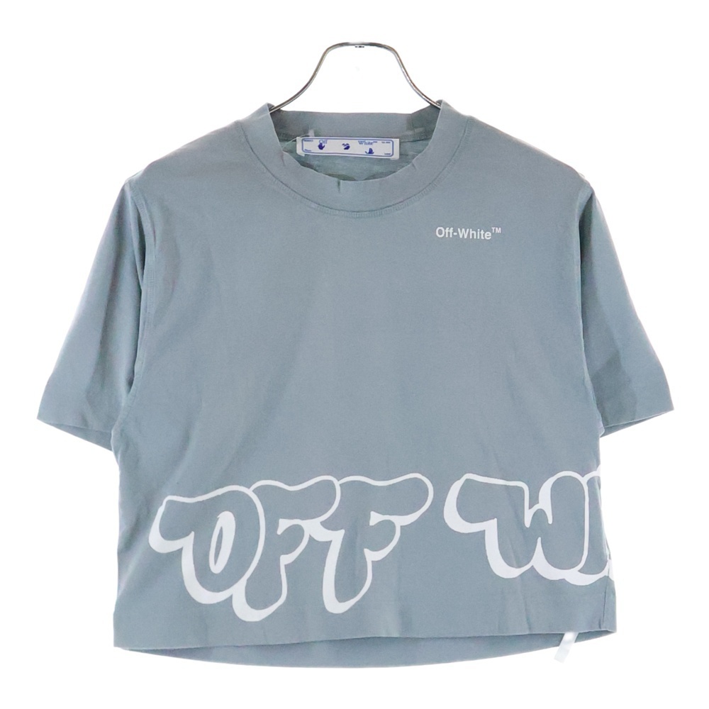 OFF-WHITE オフホワイト Style In Revolt T-Shirt クロップド 半袖Tシャツ グレー レディース OWAA090T22JER002拍卖