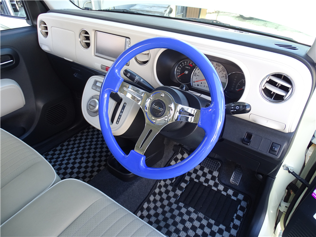 売り切り 35Φ 35cm ステアリング ハンドル 青 ブルー ミラココア ラパン ムーヴキャンバス ハイゼット キャリィ エブリィ キャルルック拍卖