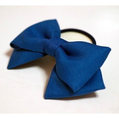 【送料無料】青 リボン ヘアゴム 髪飾り コスプレ衣装小物 ハンドメイド ブルー コミケ ハロウィン 発表会 シンプル 無地【即決】拍卖