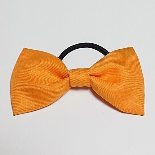 【送料無料】オレンジ色リボン ヘアゴム 髪飾り コスプレ衣装小物 コミケ ハロウィン 仮装 クリスマス シンプル 無地【即決】拍卖