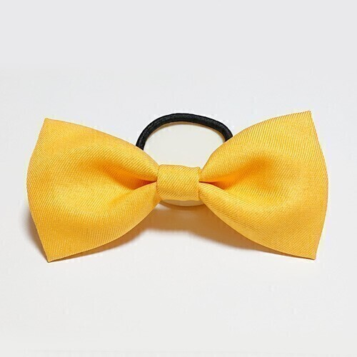 【送料無料】黄色リボン ヘアゴム 髪飾り コスプレ衣装小物 イエロー コミケ ハロウィン 仮装 クリスマス シンプル 無地【即決】拍卖