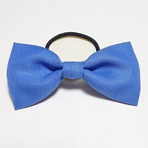 【送料無料】群青色リボン ヘアゴム 髪飾り コスプレ衣装小物 ブルー コミケ ハロウィン 仮装 クリスマス シンプル 無地【即決】拍卖