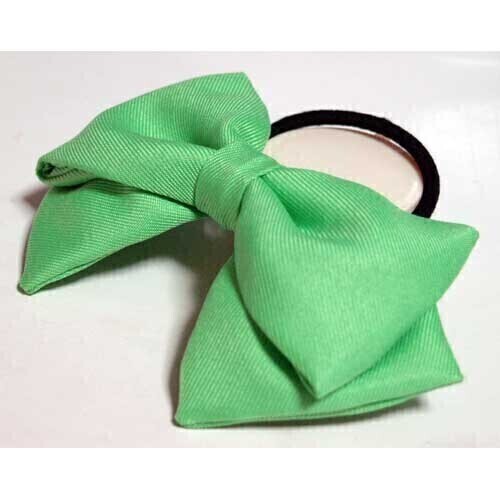 【送料無料】黄緑色リボン ヘアゴム 髪飾り コスプレ衣装小物 ハンドメイド イエローグリーン シンプル 無地【即決】拍卖