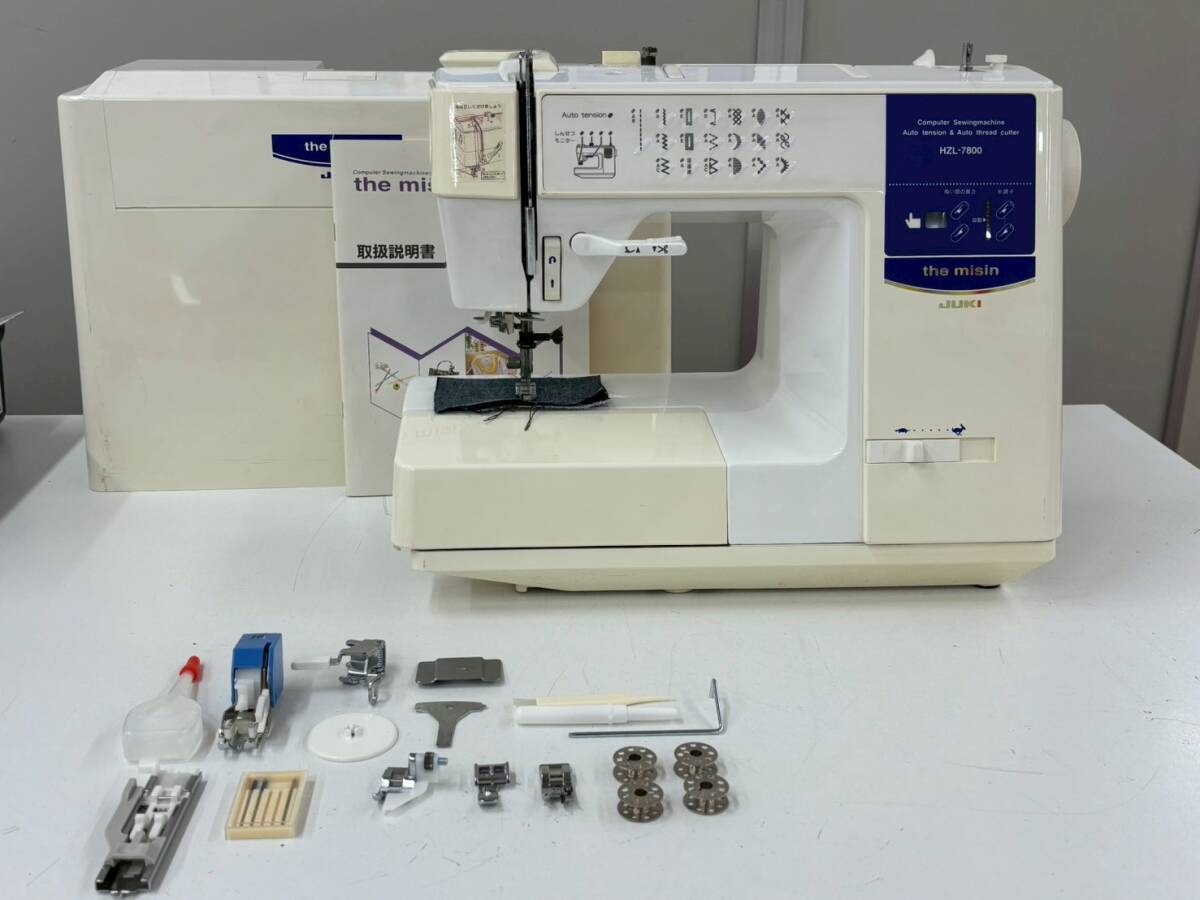 ★JUKI(ジューキ)the misin☆《HZL-7800》☆通電・試し縫い確認済み☆ジャンク品☆1円スタート拍卖