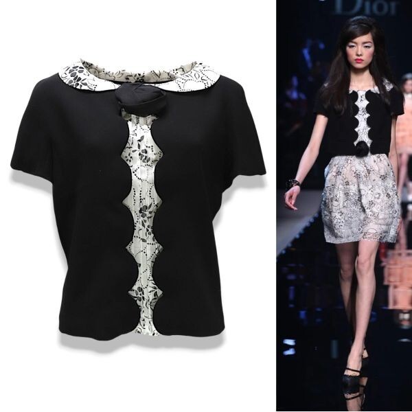 良品 ◆超レア◆ 正規品 Christian Dior クリスチャン ディオール John Galliano ガリアーノ シルク トップス カットソー 38 イタリア製拍卖