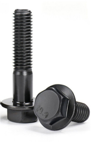 M6 x 1.0 長さ 40mm 半ねじ レンチサイズ 10 高合金鋼 フランジ付き 六角ボルト 5本入 強度区分 10.9拍卖