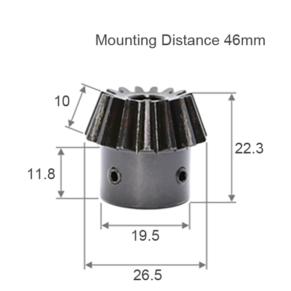 モジュール 1.5 歯数 15 穴径 10mm 速比 1:3 スチール ベベルギヤ 歯車拍卖