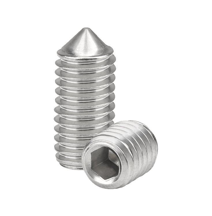 M6 x 1.0 長さ 10mm とがり先 304ステンレス 六角穴付き止めねじ 20個入拍卖