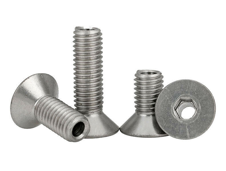 M6 x 1.0 長さ 16mm 穴径 3mm 2個入 六角穴付き中空皿ボルト 304ステンレス鋼拍卖