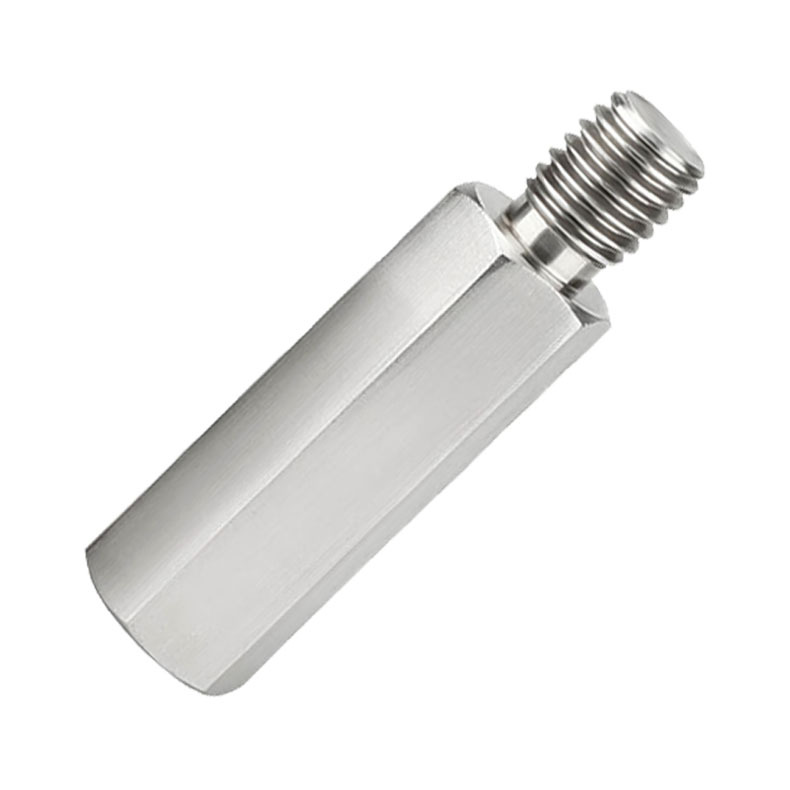 M5 x 0.8 雄ねじ 8mm 全長 33mm 304ステンレス鋼 雄雌 六角 カップリングナット ボルト 継手 5本入拍卖