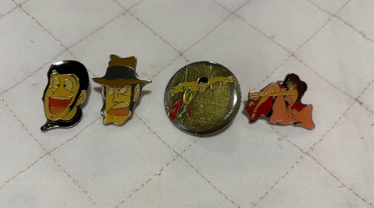 ルパン3世★ピンバッジ 4個 ルパン 銭形 峰 不二子 ピンバッチ ピンズ ルパン三世拍卖