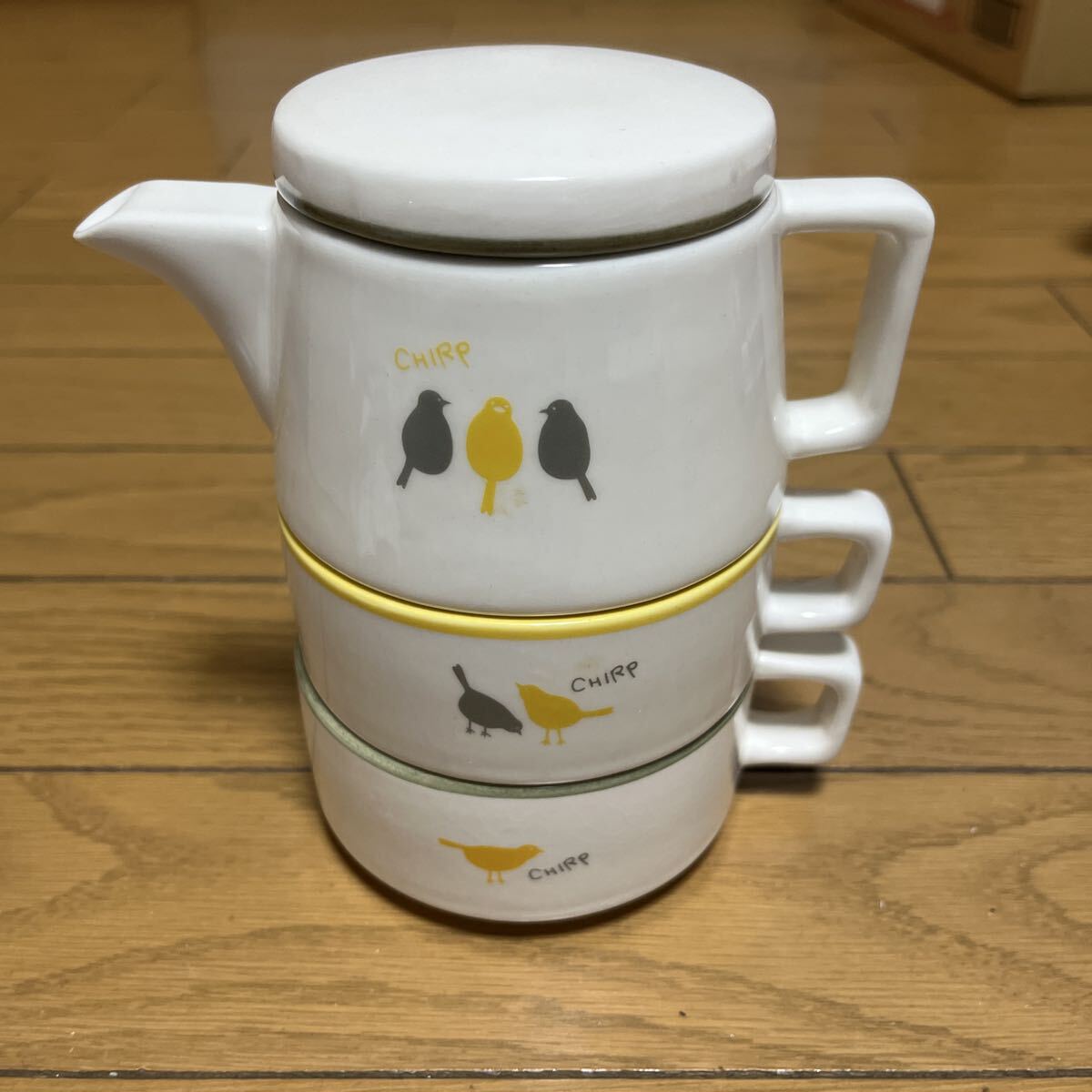 ミスタードーナツ 非売品  ティーポット カップ CHIRP ポット マグカップ拍卖