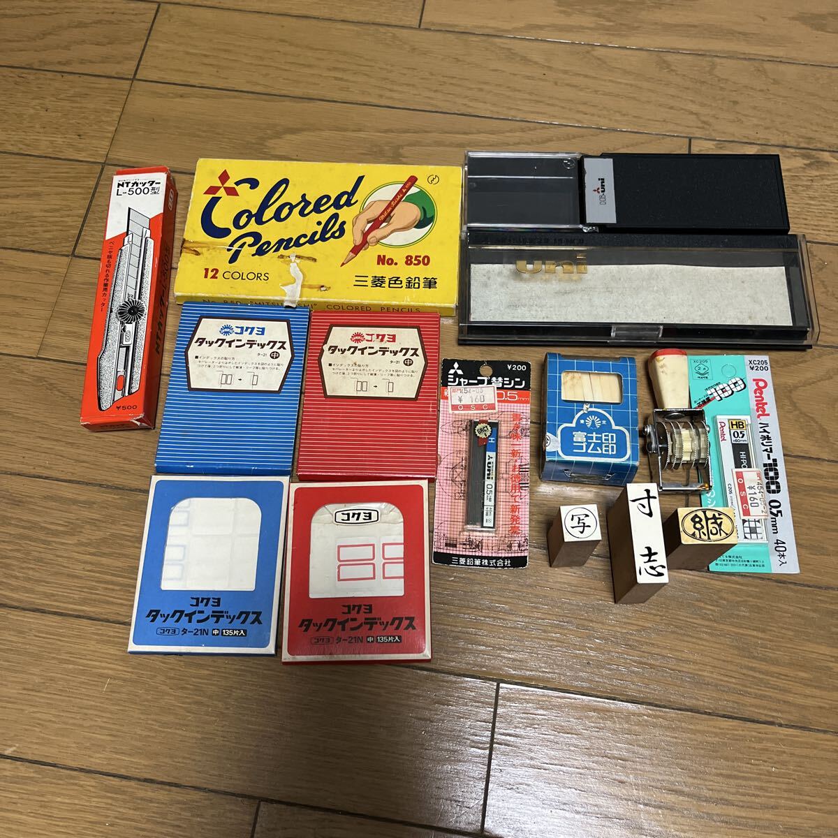 昭和レトロ 文房具 まとめ売り UNI Hi-UNI コクヨ 三菱色鉛筆 ビンテージ レトロ拍卖