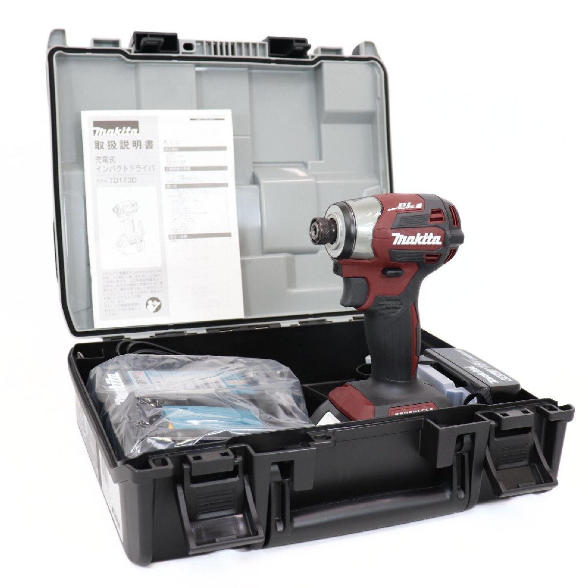マキタ 限定色 TD173DGXAR 充電式インパクトドライバ 18V 6.0Ah バッテリー2個付 未使用 中古 / 12712 HMR拍卖