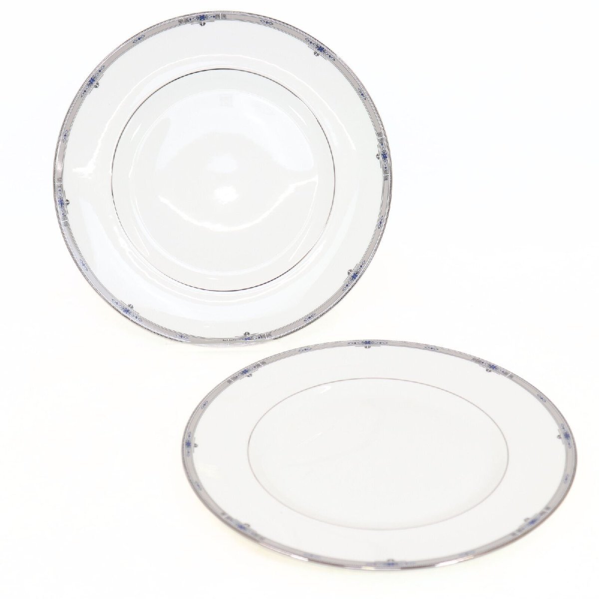 12836-O-80 WEDGWOOD ウエッジウッド AMHERST アムハースト ディナープレート 27cm 2枚セット 皿 中古 美品拍卖