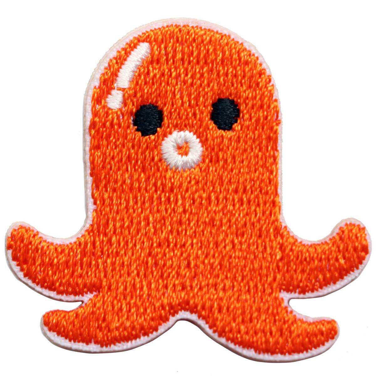 ワッペン タコウインナー 食べ物系 かわいい刺繍パッチ シール兼アイロン接着 説明書(日本語)付き拍卖
