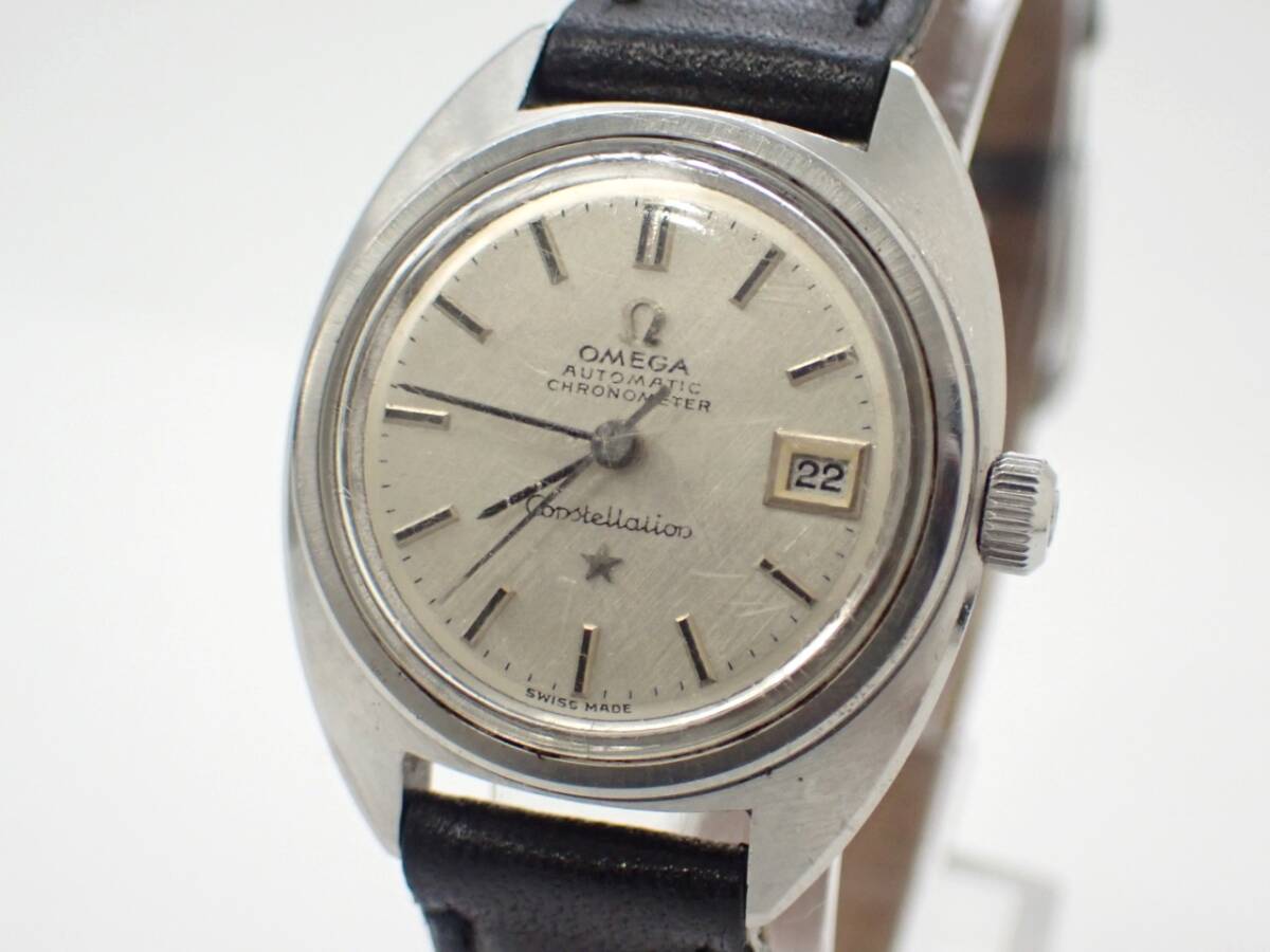稼動品 1円~☆OMEGA オメガ AT/自動巻き レディース腕時計 コンステレーション シルバー文字盤 デイト アンティーク/DA0852-62882.9/29拍卖