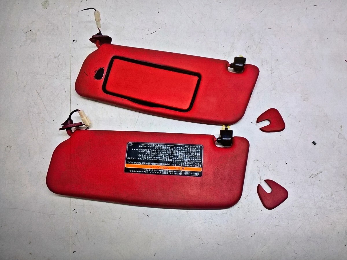 JDM トヨタ ソアラ UZZ40 レクサス SC430 カンジレッド サンバイザー 純正 No.8084拍卖