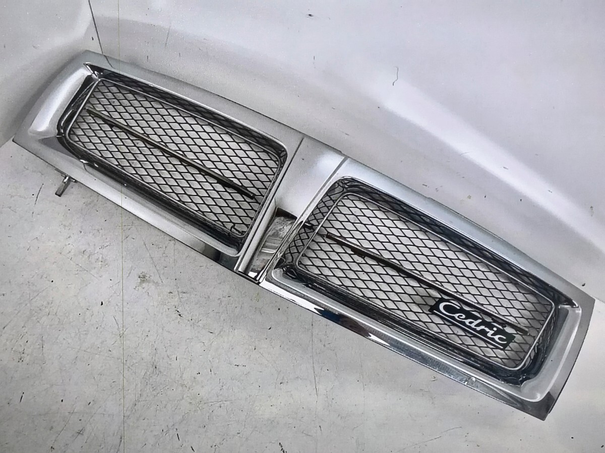 JDM 日産 グロリア セドリック Y34 オプション クロム フロントグリル 純正 No.6848拍卖