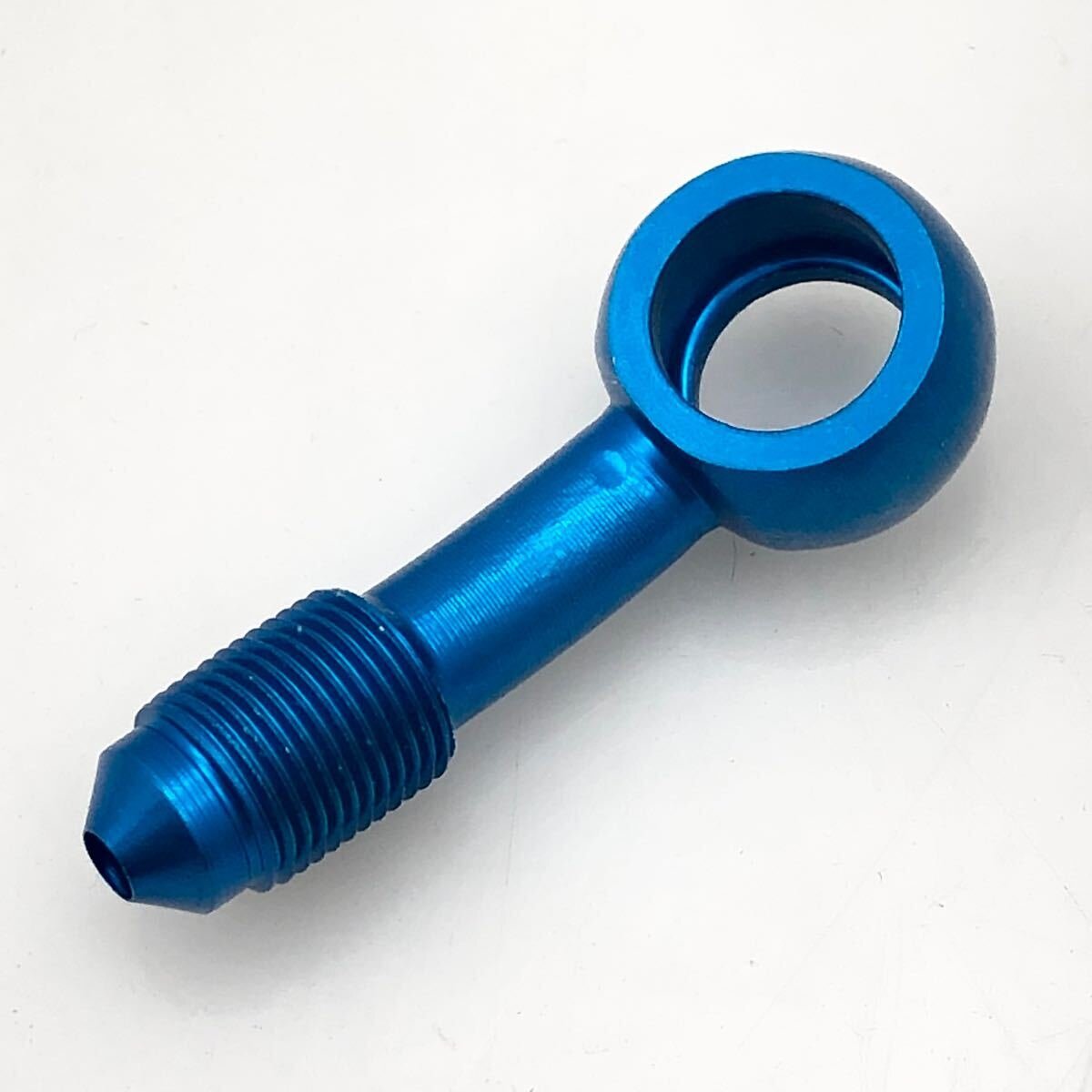 1個 ◇ B級品 汎用 アルミ バンジョーアダプター (アルマイト/ブルー) 20° 送料込み拍卖