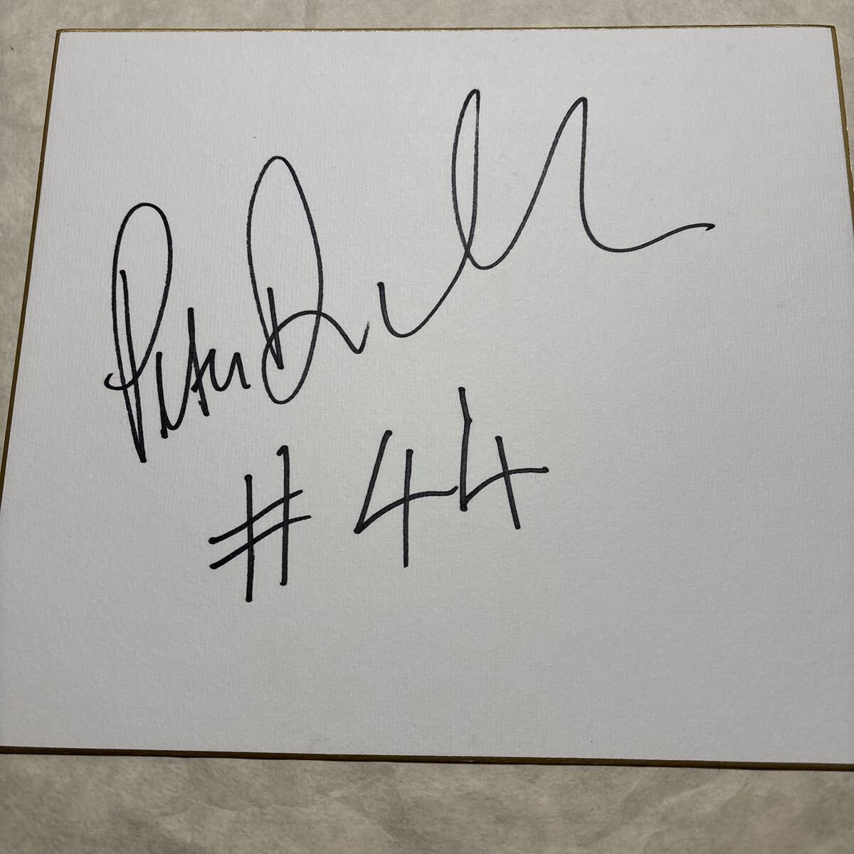 ピーター.ダンブレック選手直筆サイン色紙拍卖