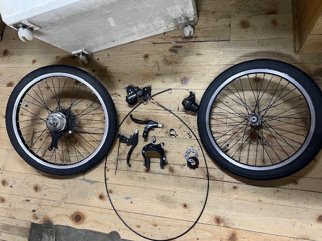 Panasonic OffTime 電動アシスト 純正 18インチF/20インチRホイール ディレーラー シフター 前後ブレーキ 左右ブレーキレバー 車速センサー拍卖