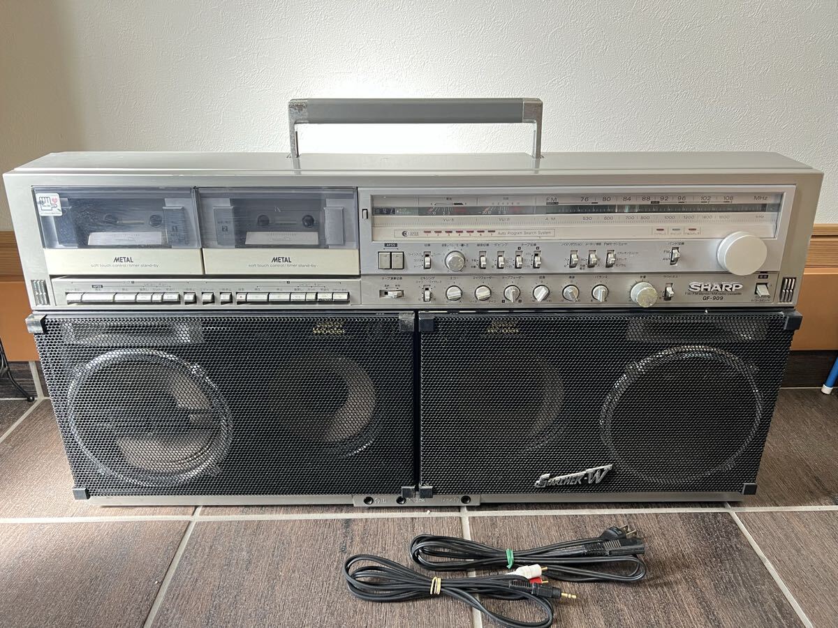 SHARP シャープ GF-909 ラジカセ 大型ラジカセ FM AM 昭和レトロ THE SEARCHER-W 拍卖