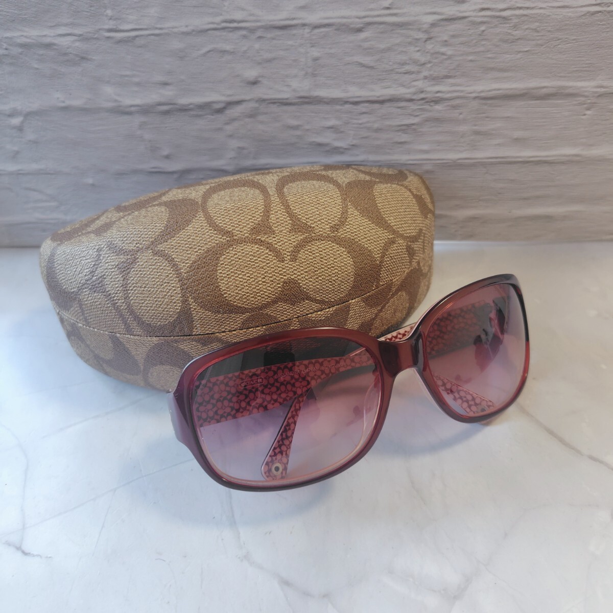 COACH サングラス カサンドラ 桜 ケース付 シグネチャー ケース付き アイウェア コーチ レディース 送料無料拍卖