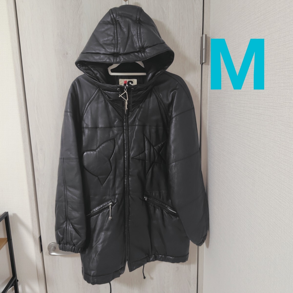 激レア!!ヴィンテージ!! 80s ISSEY MIYAKE レザージャケット 羊革 ブラック イッセイミヤケ 古着 フード付き M 良品!! 送料無料 拍卖