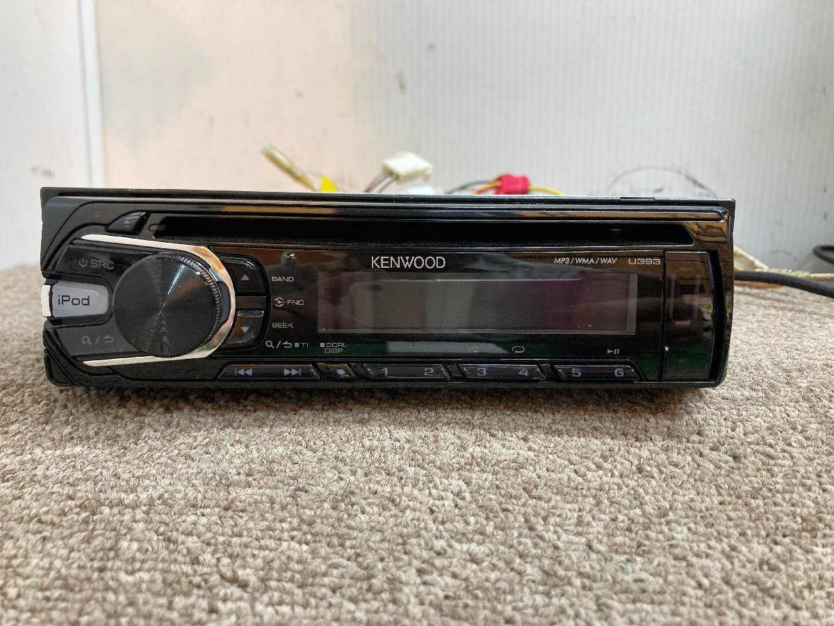 ☆ 日産純正OP ケンウッド KENWOOD 1DIN オーディオ U393U CD/チューナー/フロントUSB・AUX端子 251029 ☆拍卖