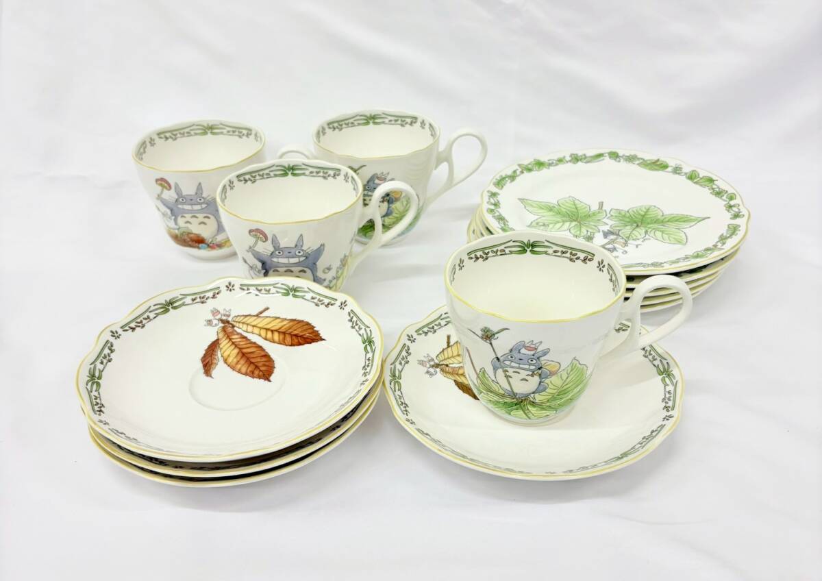 H2248*1.5 Noritake ノリタケ ジブリ となりのトトロ おまとめ13点 カップ×4/ソーサー×4/プレート×5 食器拍卖