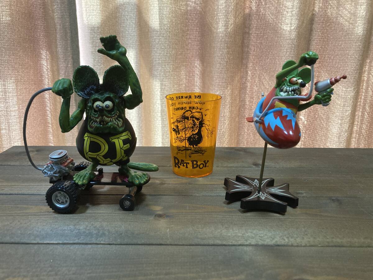 RAT FINK ラットフィンク フィギュア プラスチックコップ 3点セット Ed Roth エドロス拍卖
