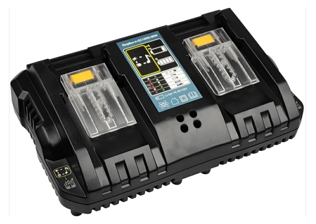 C6 VANKO DC18RD マキタ互換2口充電器 14.4-18v 同時・連続充電可 小型・軽量 USB端口 PSE認証済 メロディーお知らせ拍卖
