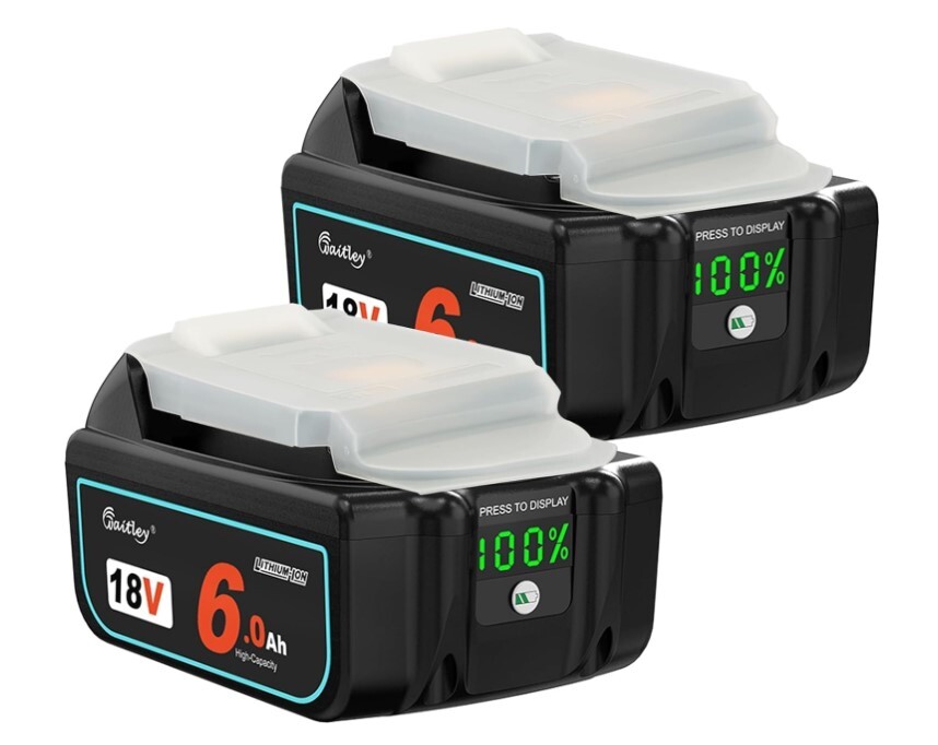 新品未使用 D19 Waitley ウィトレ マキタ (18V/6.0Ah【2個セット】バッテリー 互換 デジタル残量表示 BL1830 BL1840 BL1860 PSE認証済品)拍卖