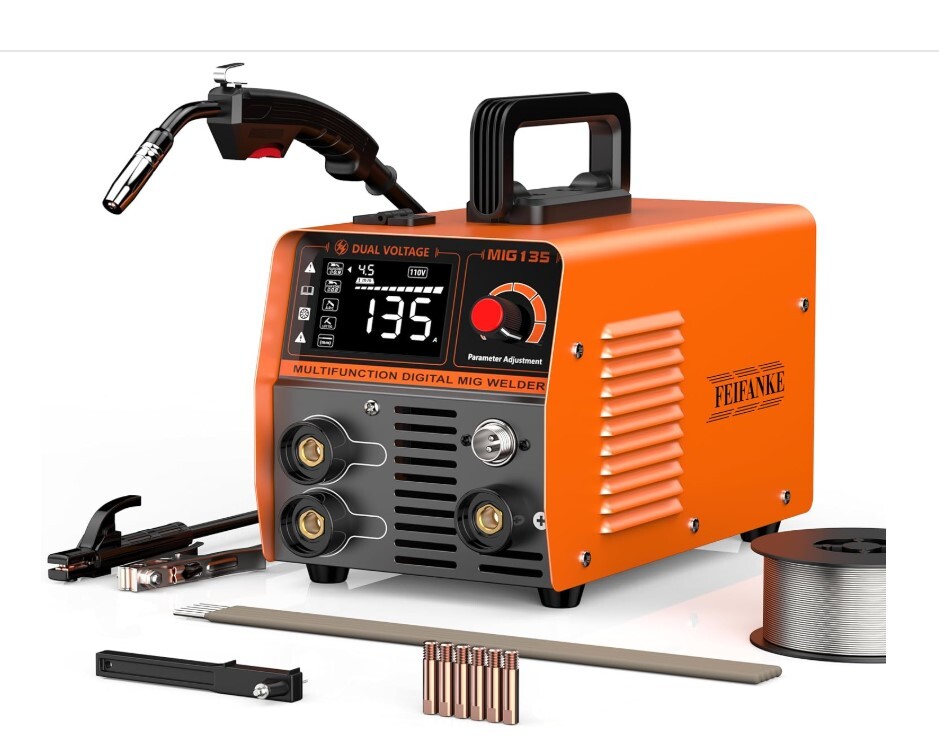 限定SALE!! BB25 MIG-135 FEIFANKE 高性能半自動溶接機 最大135A 100V インバーター搭載ノンガスMIG被覆アークLIFT TIG対応 1台3役 拍卖