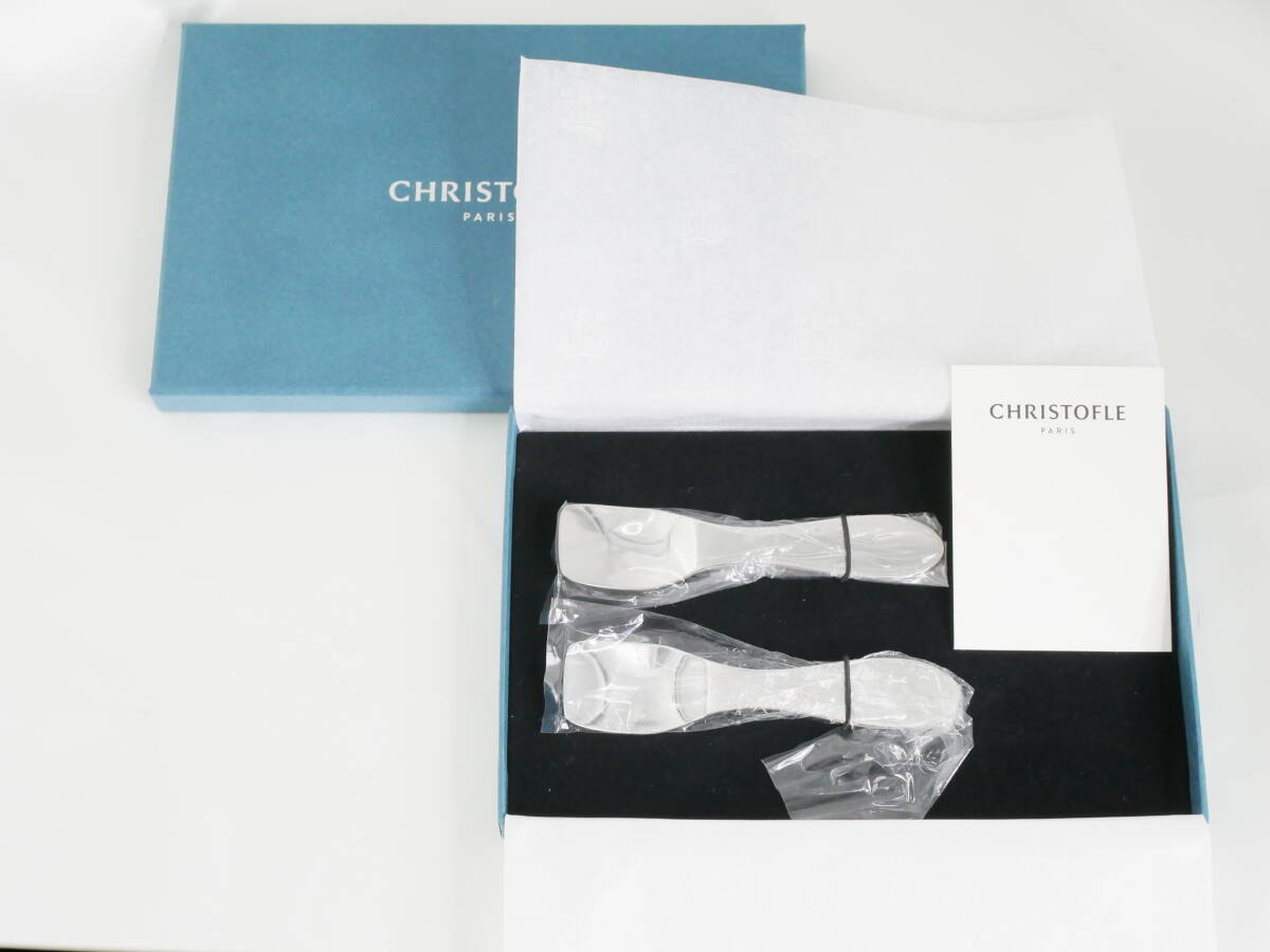 クリストフル スプーン 2ピース スイーツスプーン アイススプーン シルバー 箱付き拍卖