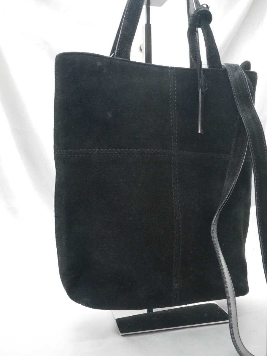 GUCCI グッチ 2way トートバッグ ショルダーバッグ ブラック スエード イタリア製拍卖